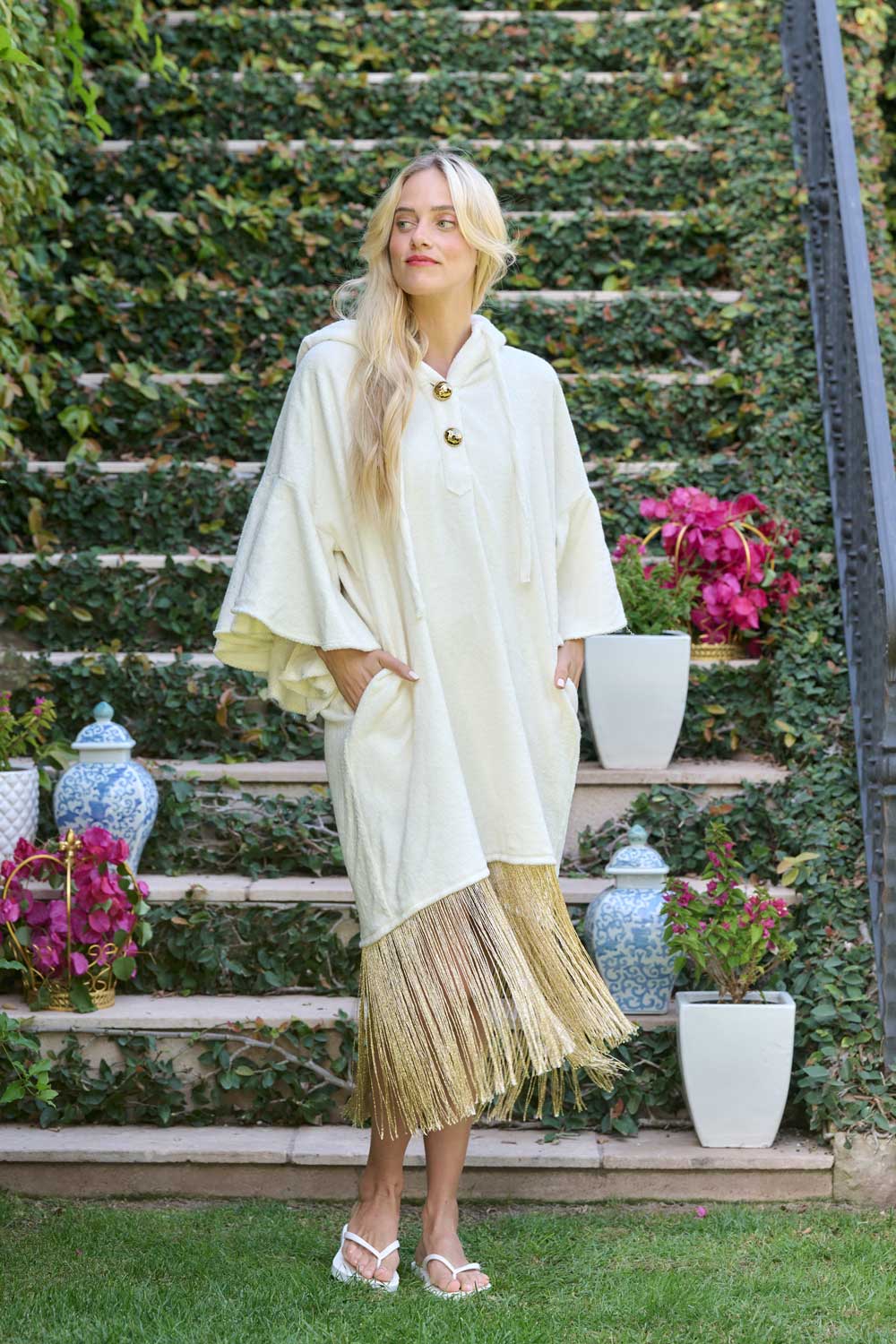 American Riviera Collection - The Gold Goddess Short Kaftan