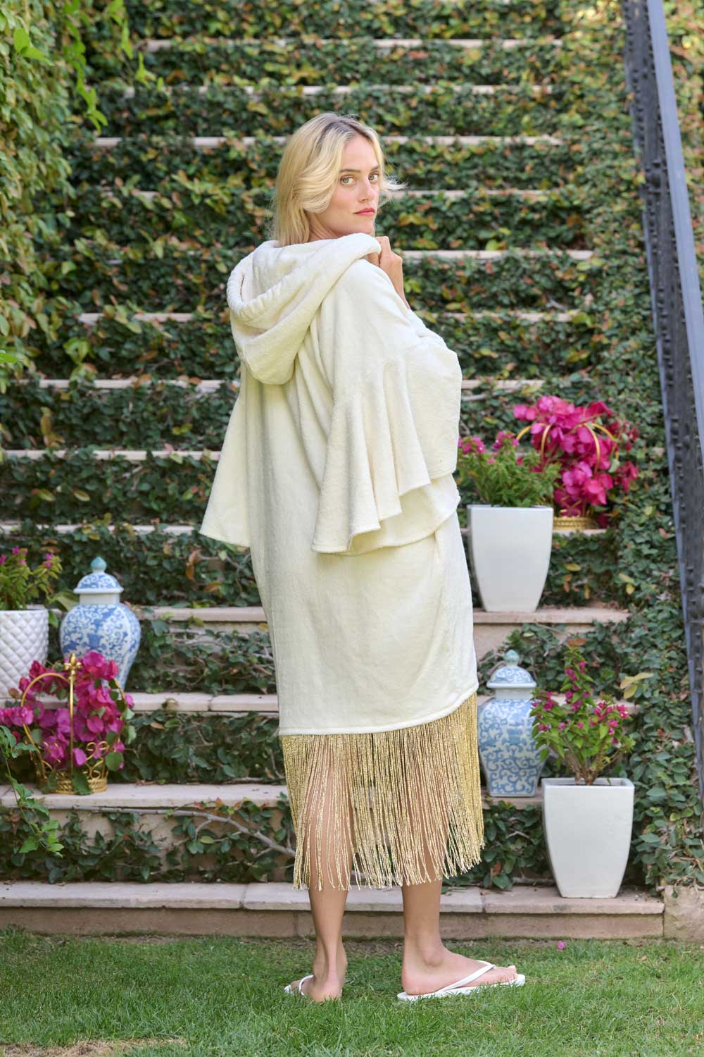 American Riviera Collection - The Gold Goddess Short Kaftan