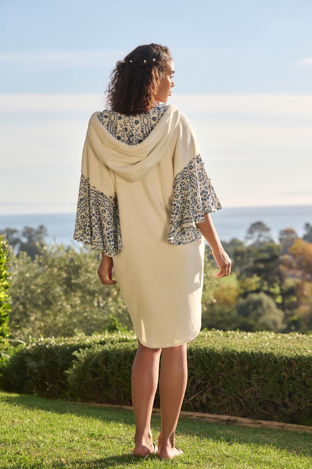 American Riviera Collection - The Pearl Embroidered Eyelet Short Kaftan