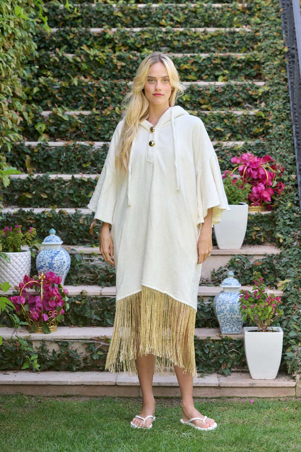 American Riviera Collection - The Gold Goddess Short Kaftan