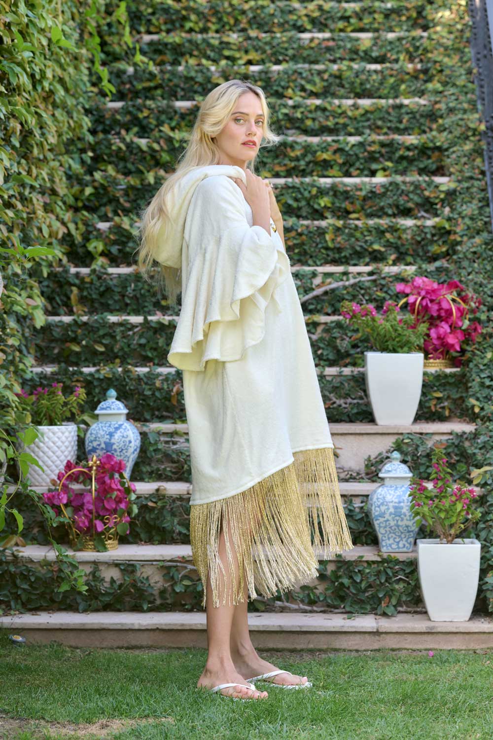 American Riviera Collection - The Gold Goddess Short Kaftan