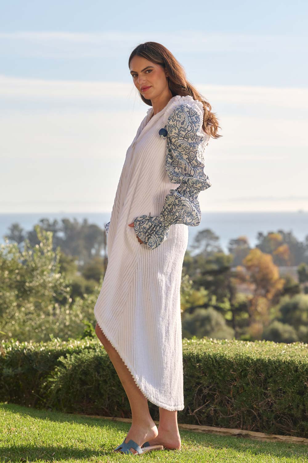 American Riviera Collection - The Coastal Paisley High-Low Kaftan